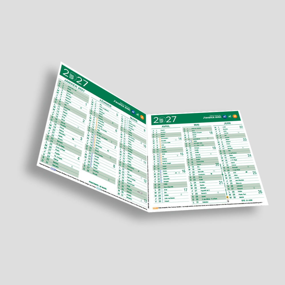 Calendrier origami PUB1292 neutre